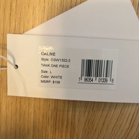 NWT Johnny Was Calme Tank One Piece Swimsuit Bright White Small - Picture 8 of 11